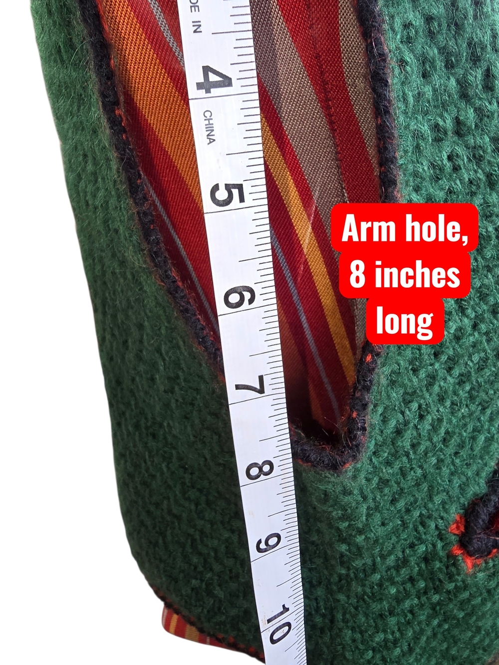 Austrian Trachten Tyrolean Wool Handknit Green Vest Waist Coat - Picture 7 of 12